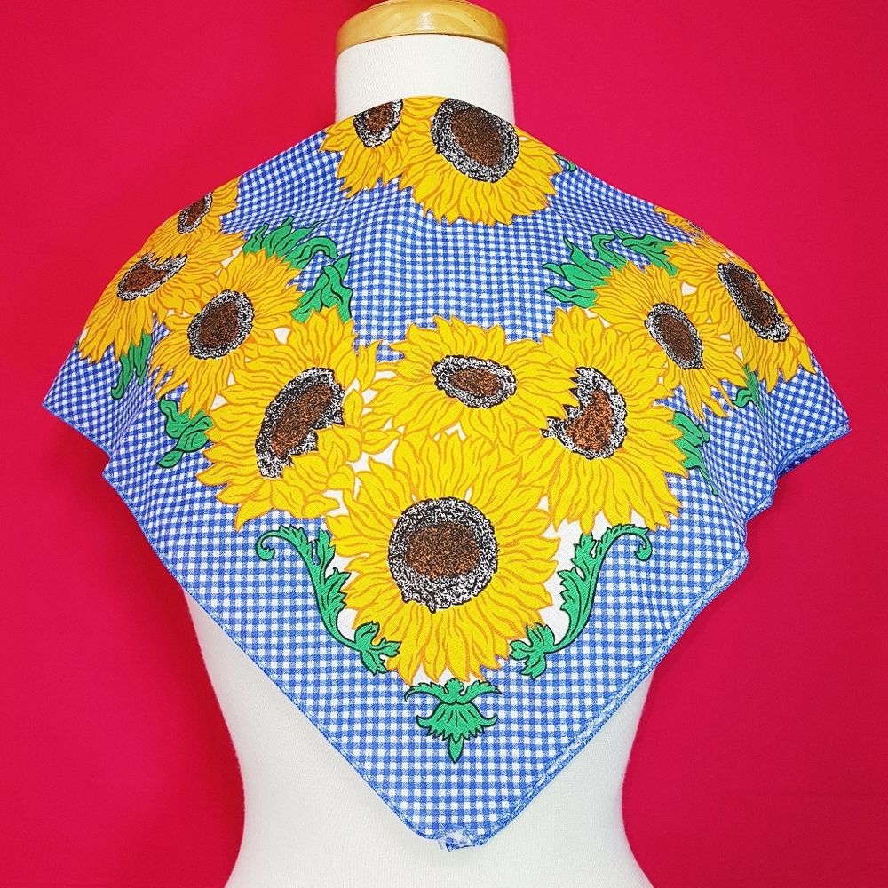 Vintage 80s Sunflower Bandana